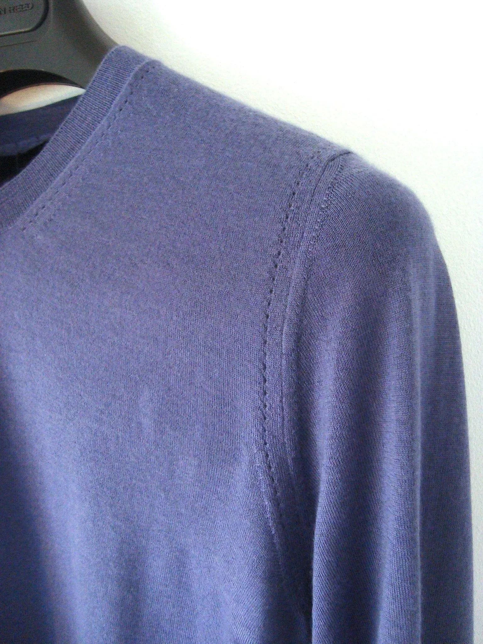 2013 Cashmere/Silk Sweater with Drop-Stitch Detailing