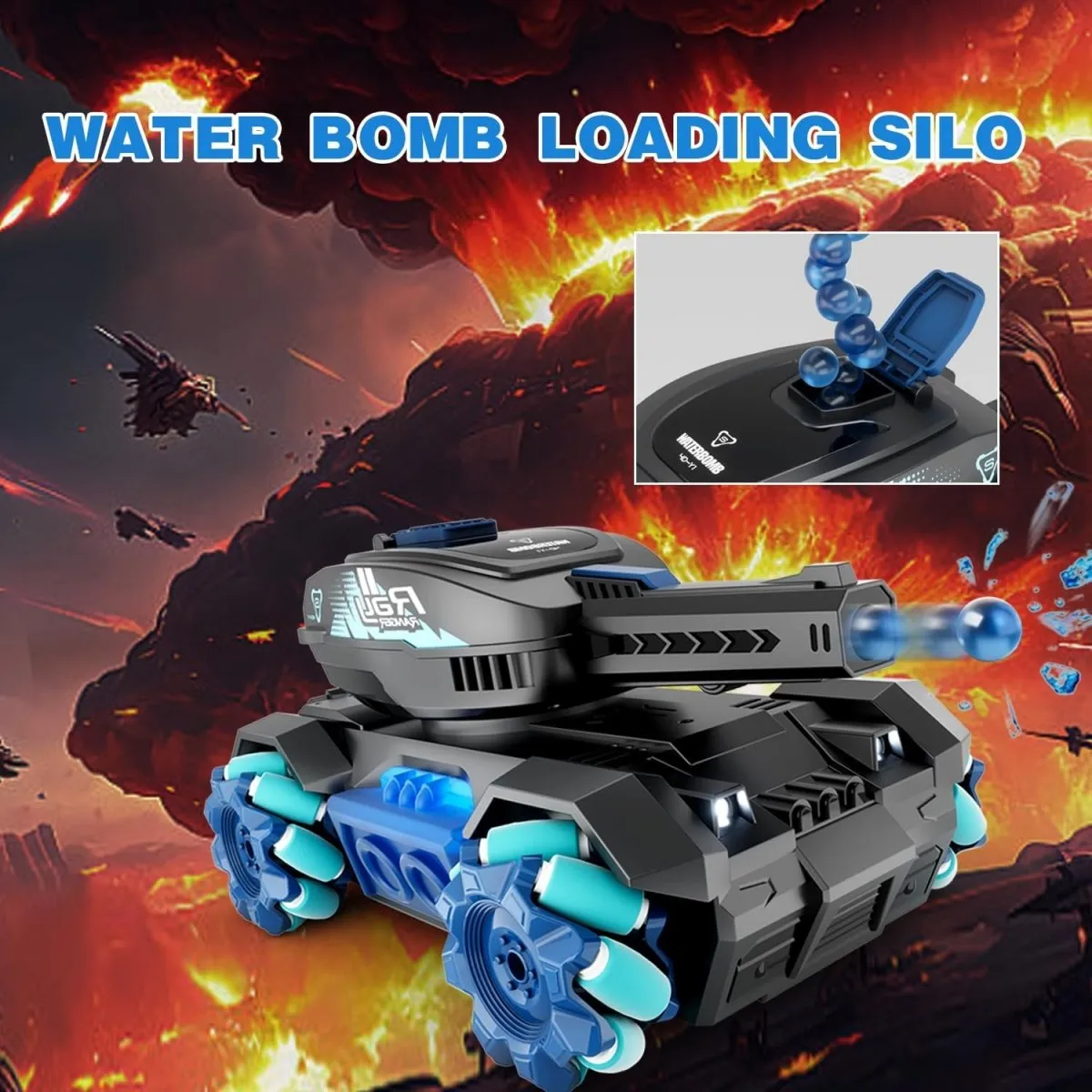 4WD Crawler Scale Water Bullet Shooting Remote Control Tank