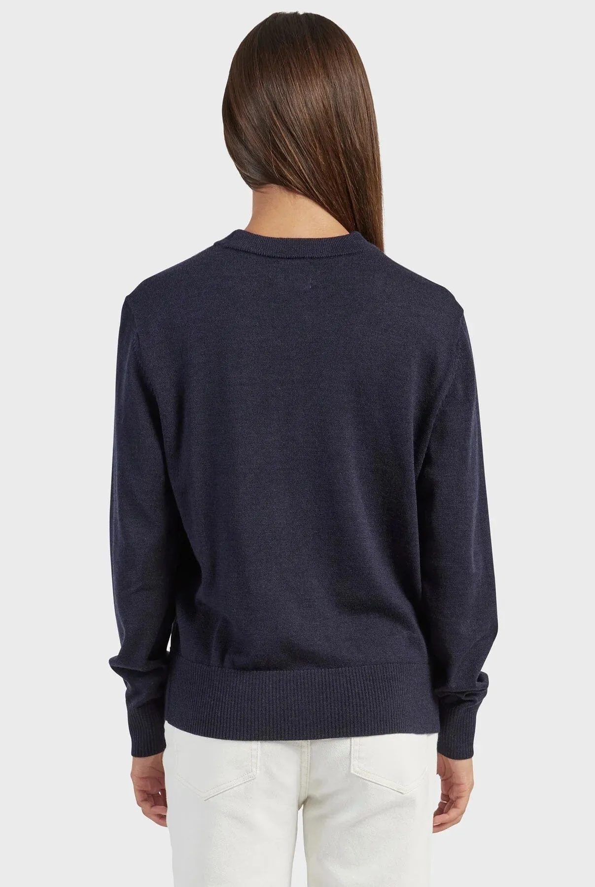 Academy Brand Women's Merino Crew - Midnight Navy