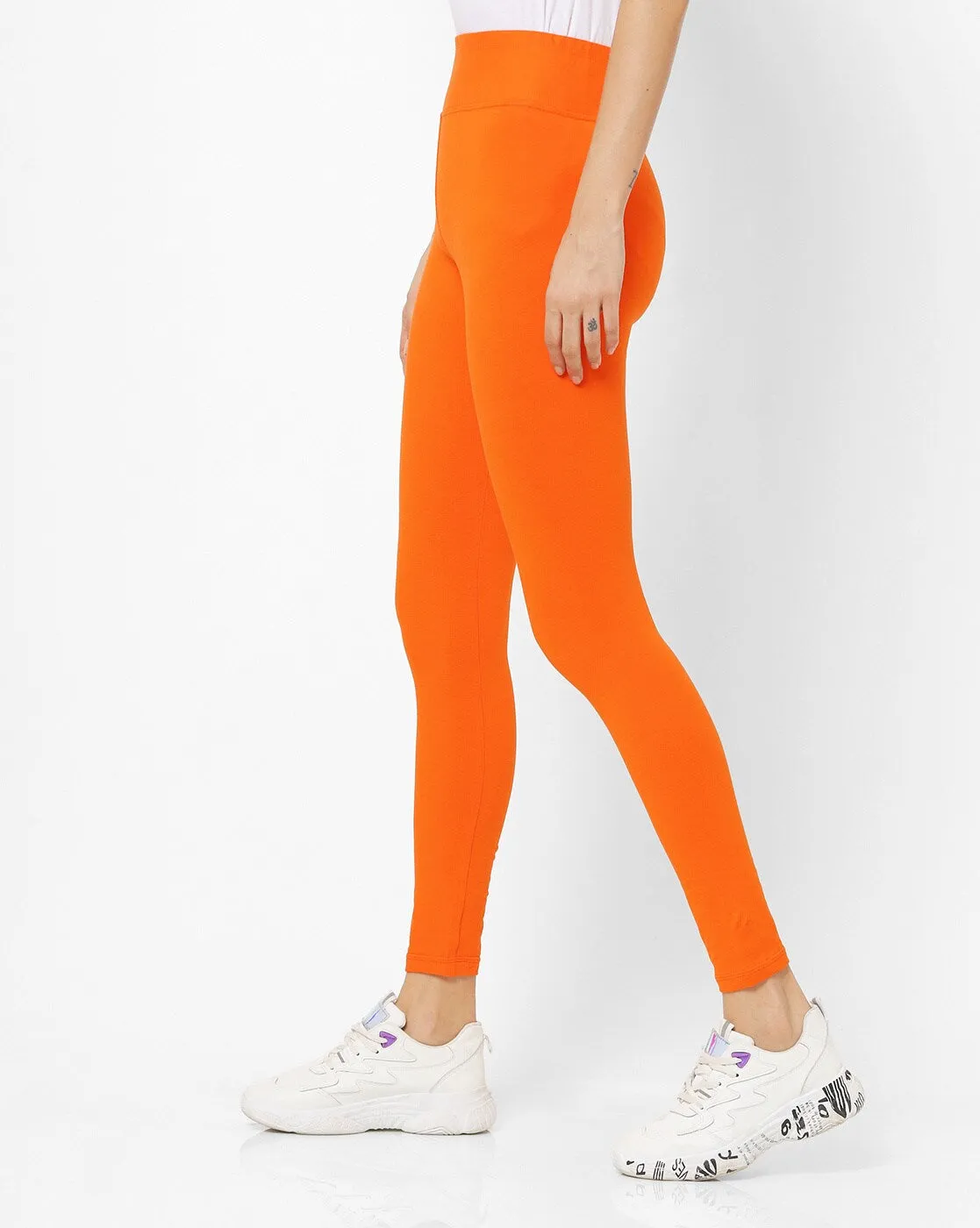 Adorna Active Leggings - Kesari Orange