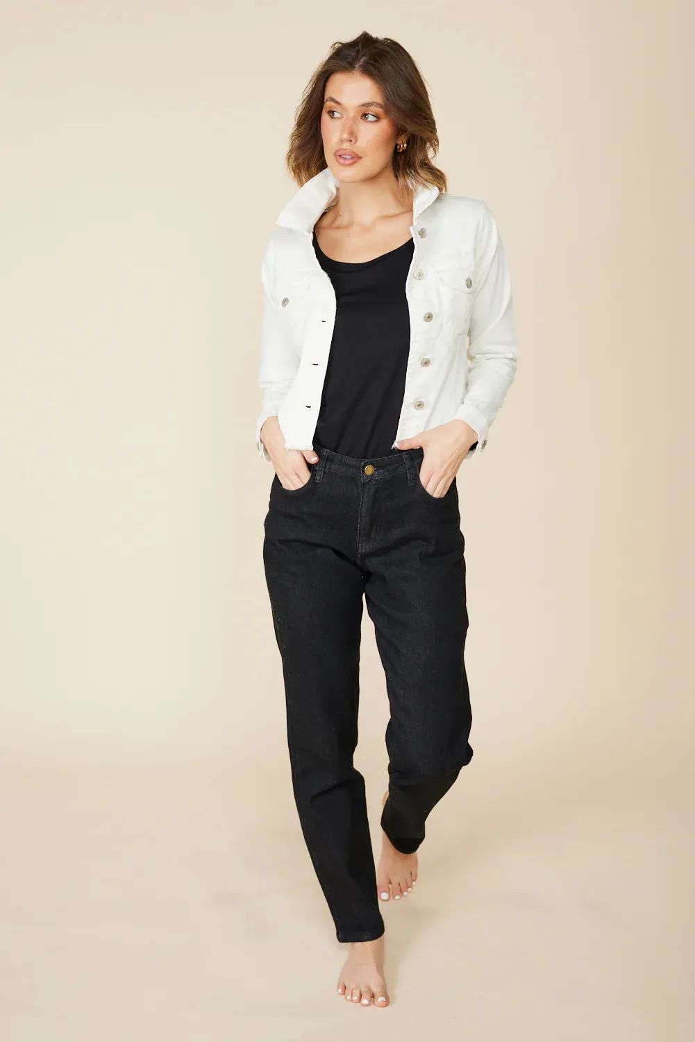 ADRIFT CROPPED DENIM JACKET