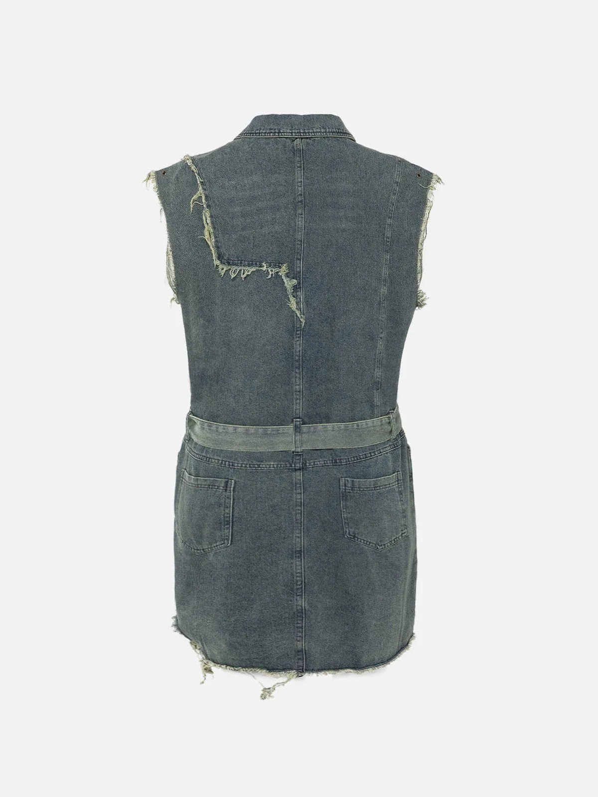 Aelfric Eden Distressed Washed Denim Dress