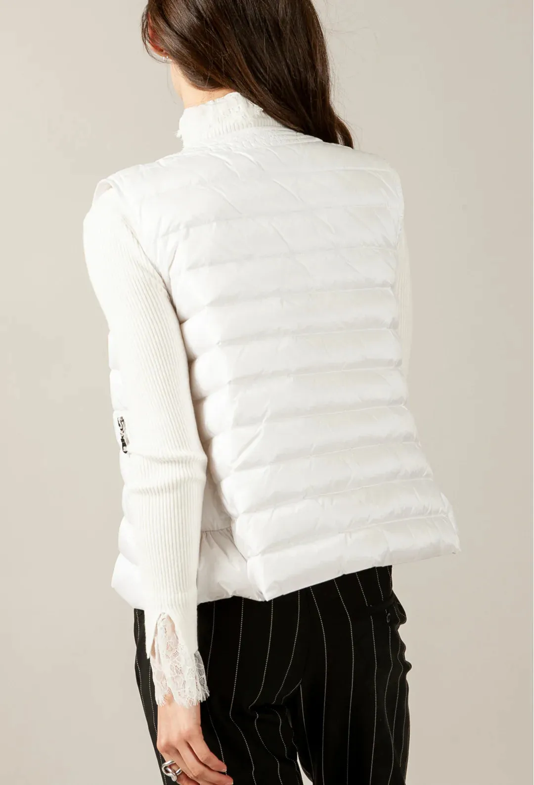 Alexia Puff Vest - White