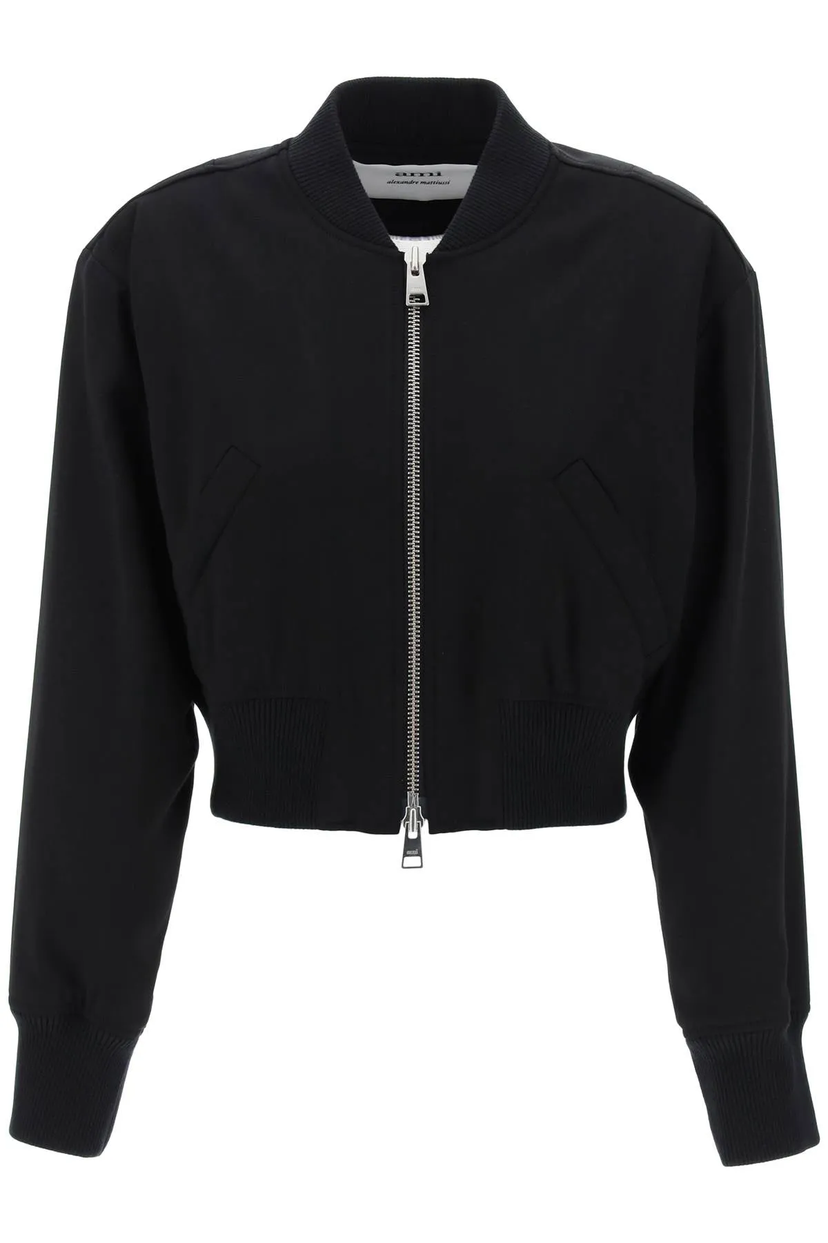 AMI PARIS Cropped Twill Bomber Jacket for Women - SS24 Collection