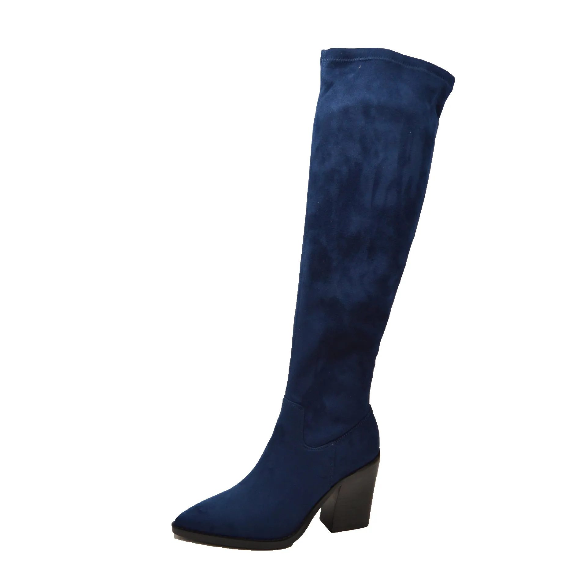 Amsterdam Faux Suede Over The Knee High Heel Boots - Stylish and Versatile