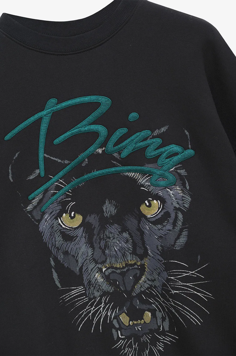 Anine Bing - Kenny Sweatshirt Panther in Vintage Black