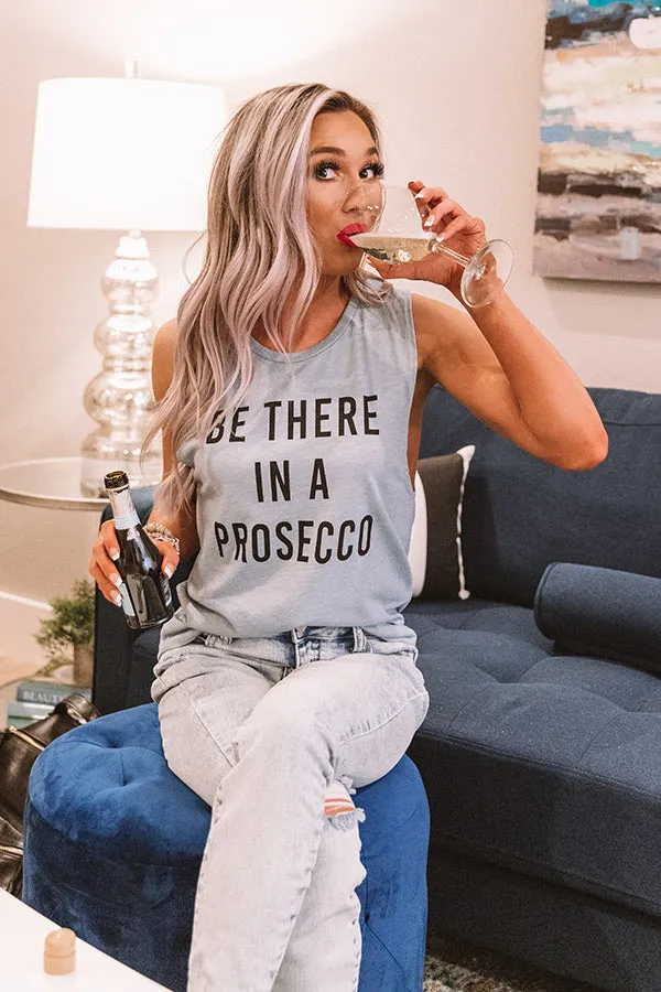 Be There In A Prosecco Boyfriend Tank in Airy Blue