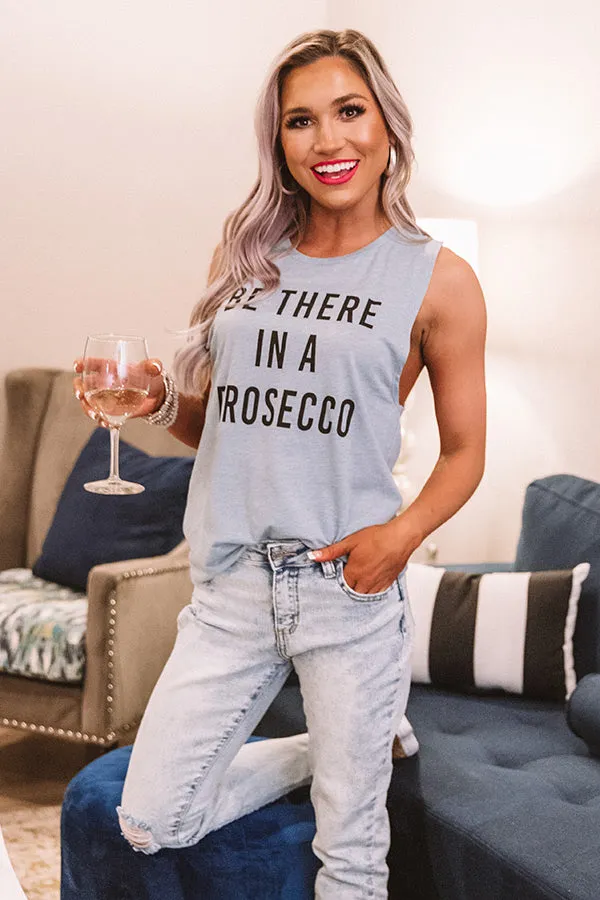 Be There In A Prosecco Boyfriend Tank in Airy Blue