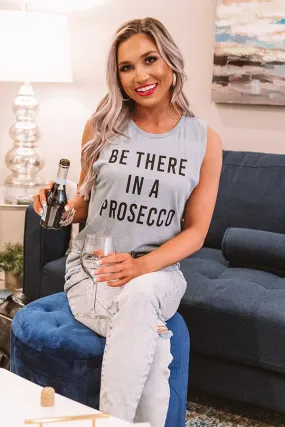 Be There In A Prosecco Boyfriend Tank in Airy Blue