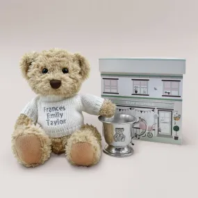 Bertie Bear’s Traditional Pewter Christening Cup