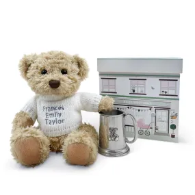 Bertie Bear’s Traditional Pewter Christening Tankard