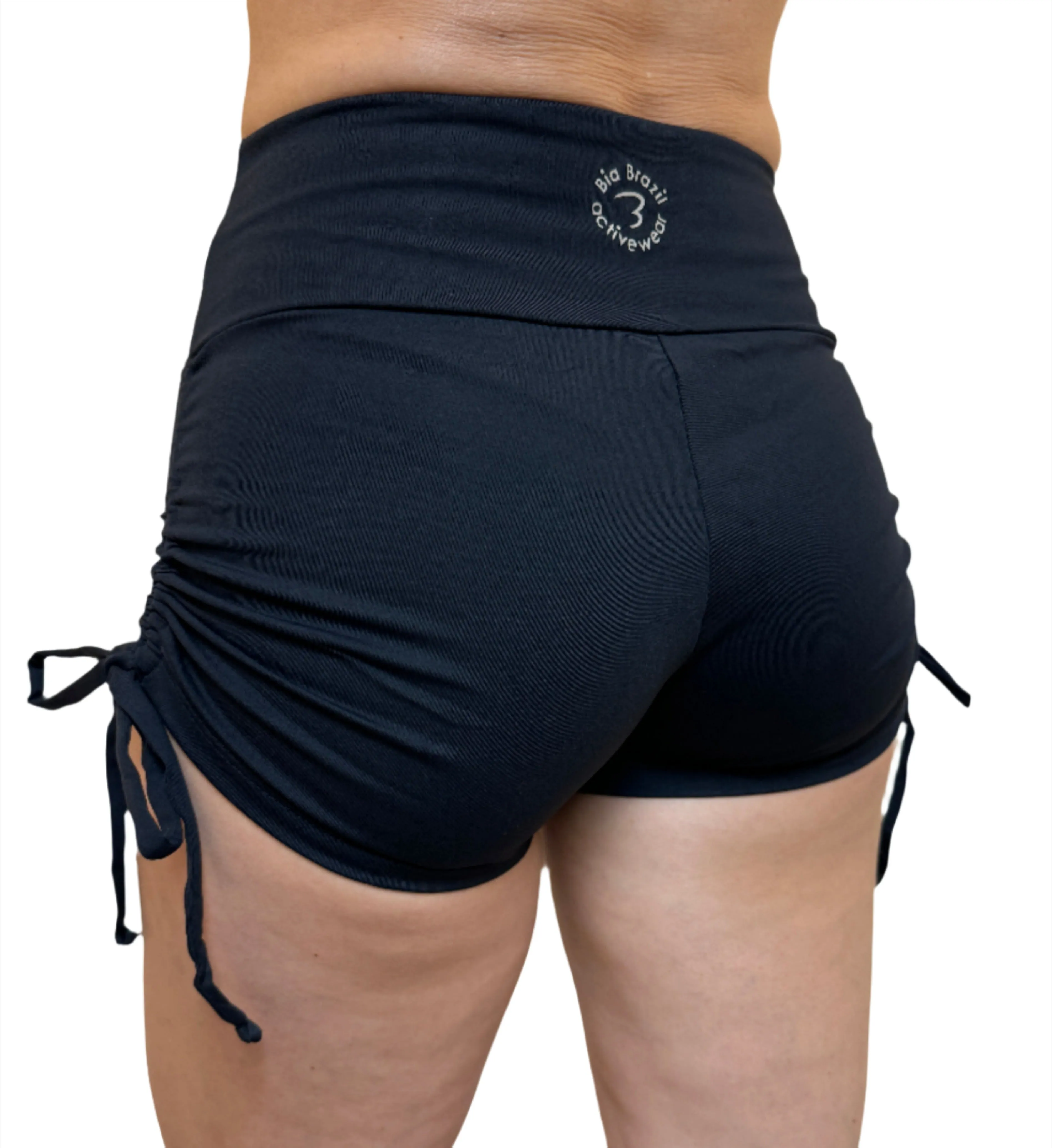 Bia Brazil Activewear Side Tie Shorts SH2473 Black