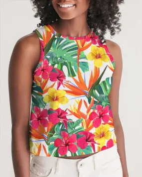 Bird of Paradise Floral Women’s Cropped Tank Top