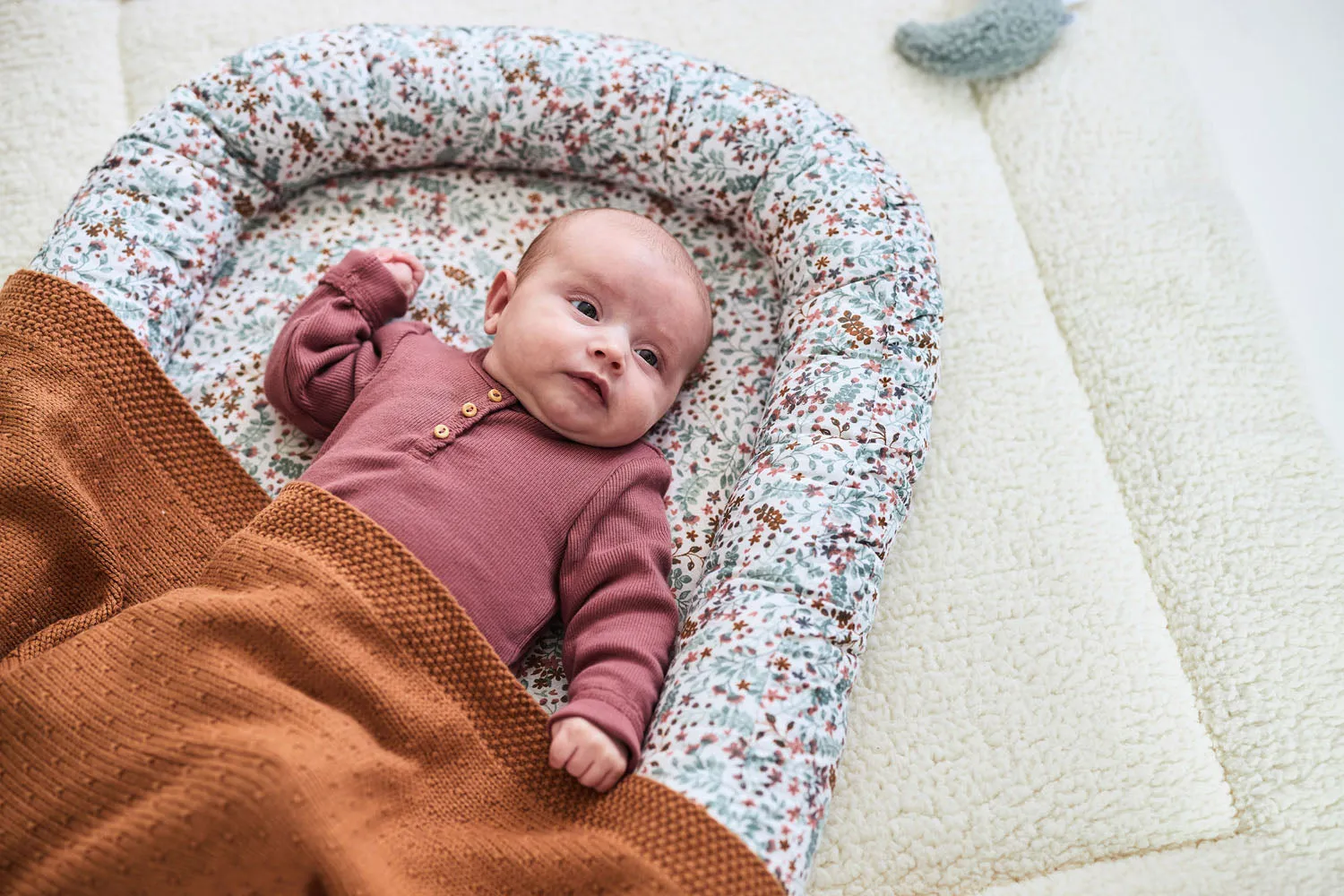 Blanket Cot 100x150cm Bliss Knit - Caramel