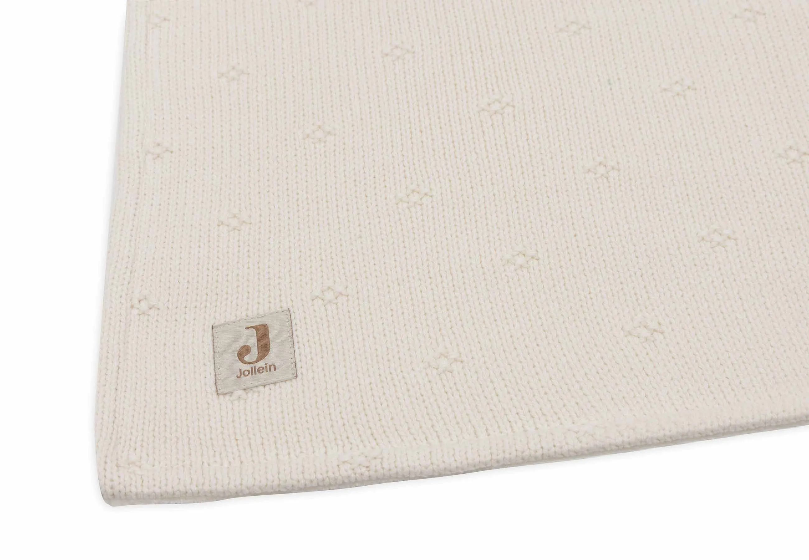 Blanket Cradle 75x100cm Cosy Knit - Ivory/Velvet