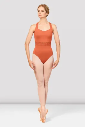 Bloch L2965 Embroidered Trim Racer Back Adult Leotard