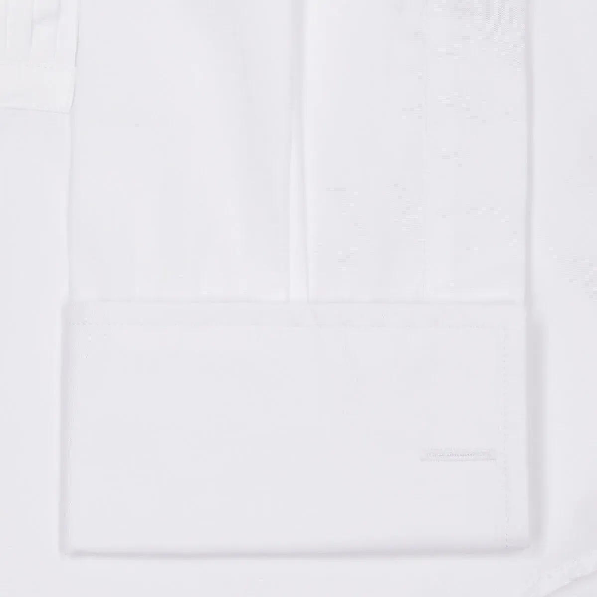 Budd x Kirby Allison Hand Pleated Poplin Dress Shirt in White