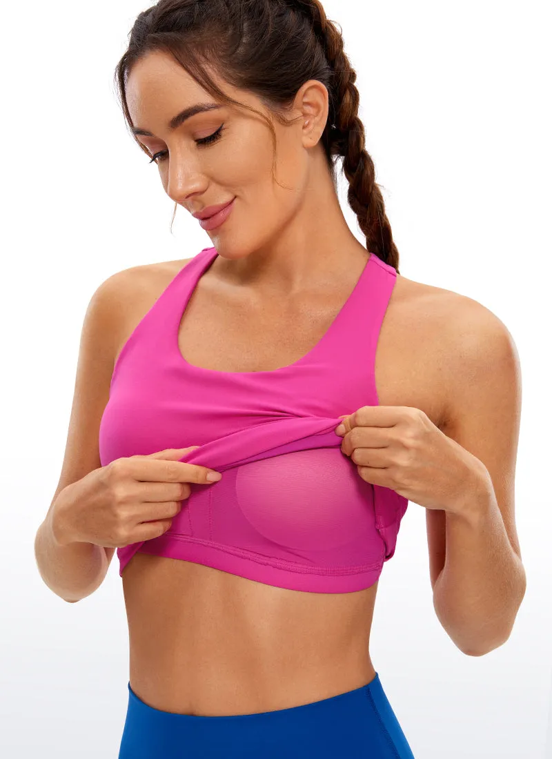 Butterluxe Hip-Length Built in Bra Racerback Tank