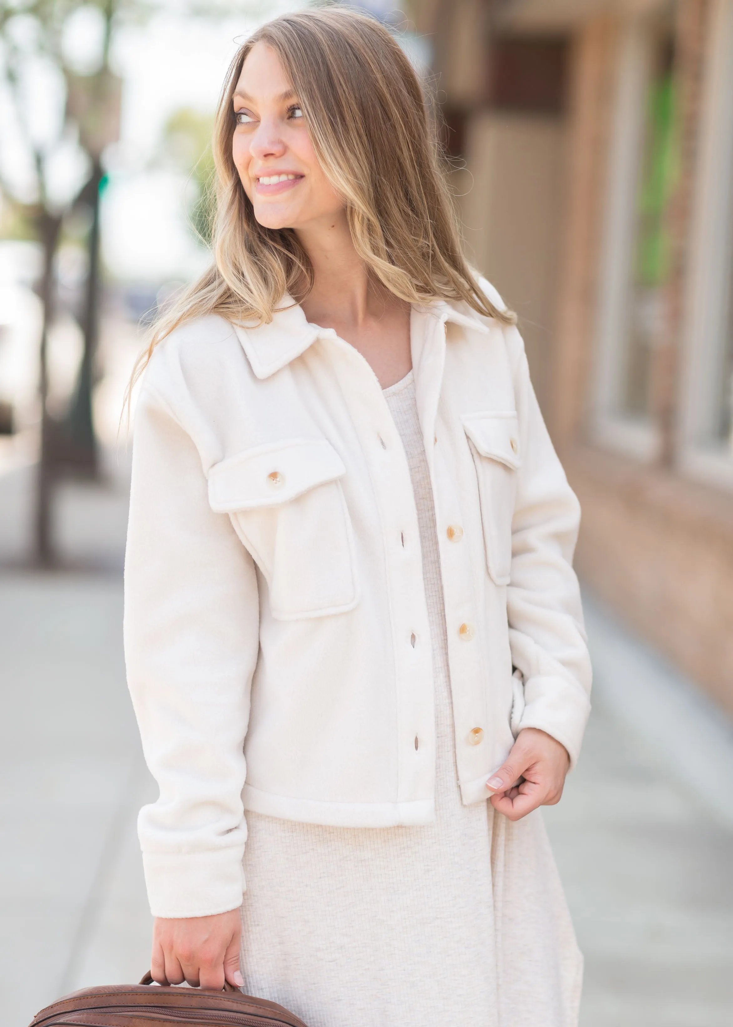 Button Up Long Sleeve Jacket - FINAL SALE