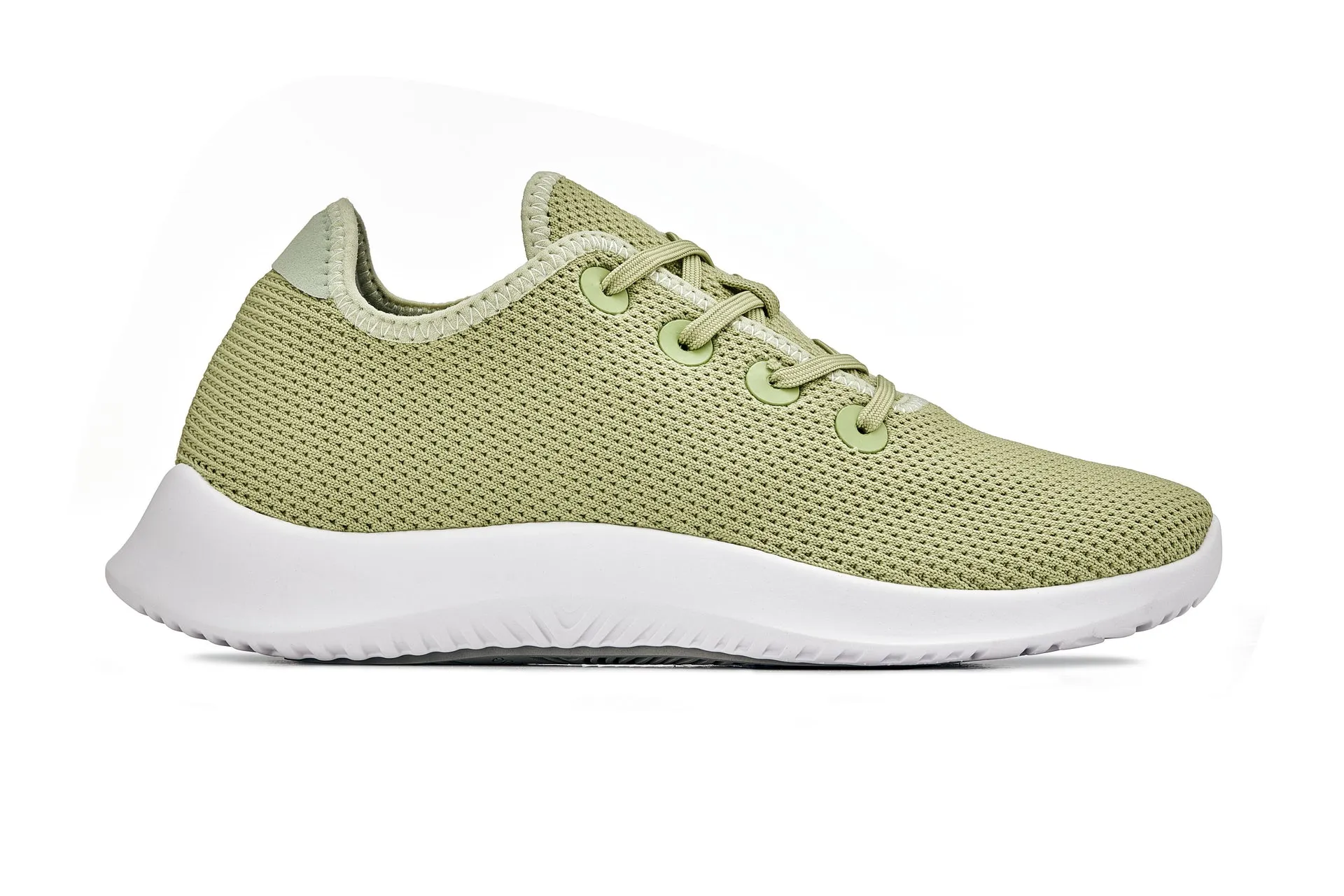 CALTO - Q405 - 2.4 Inches Taller (Pale Lime) - Ultra Lightweight Knitted Sneakers