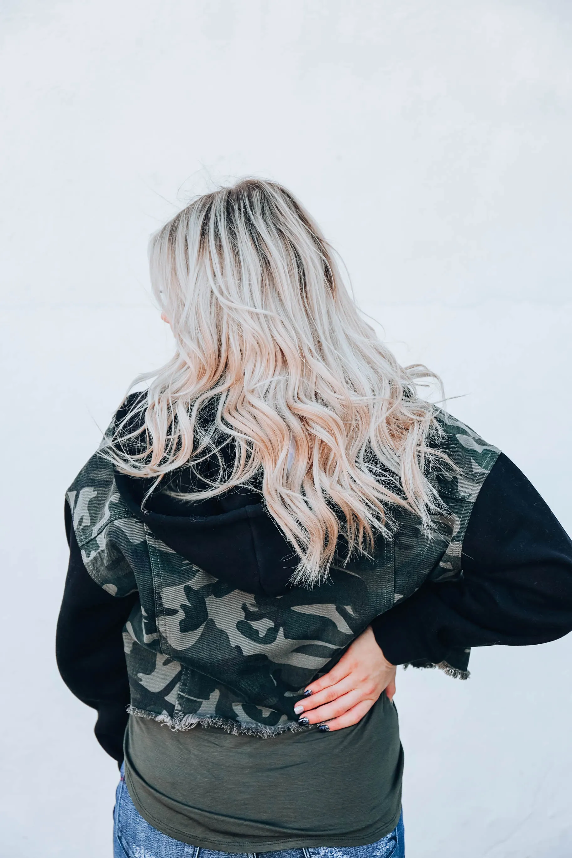 Camila Camo Crop Jacket