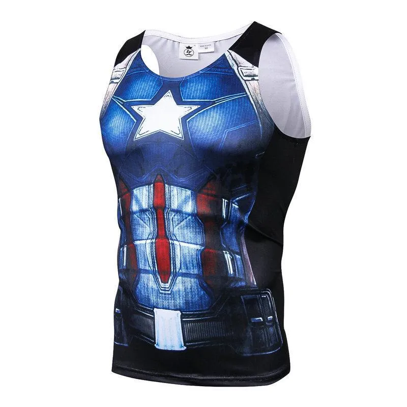 CAPTAIN AMERICA Compression Tank Top