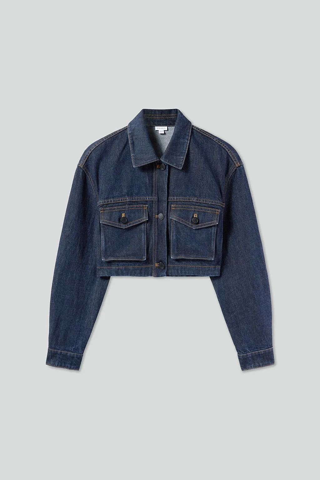 Cargo Style Denim Jacket With Pockets