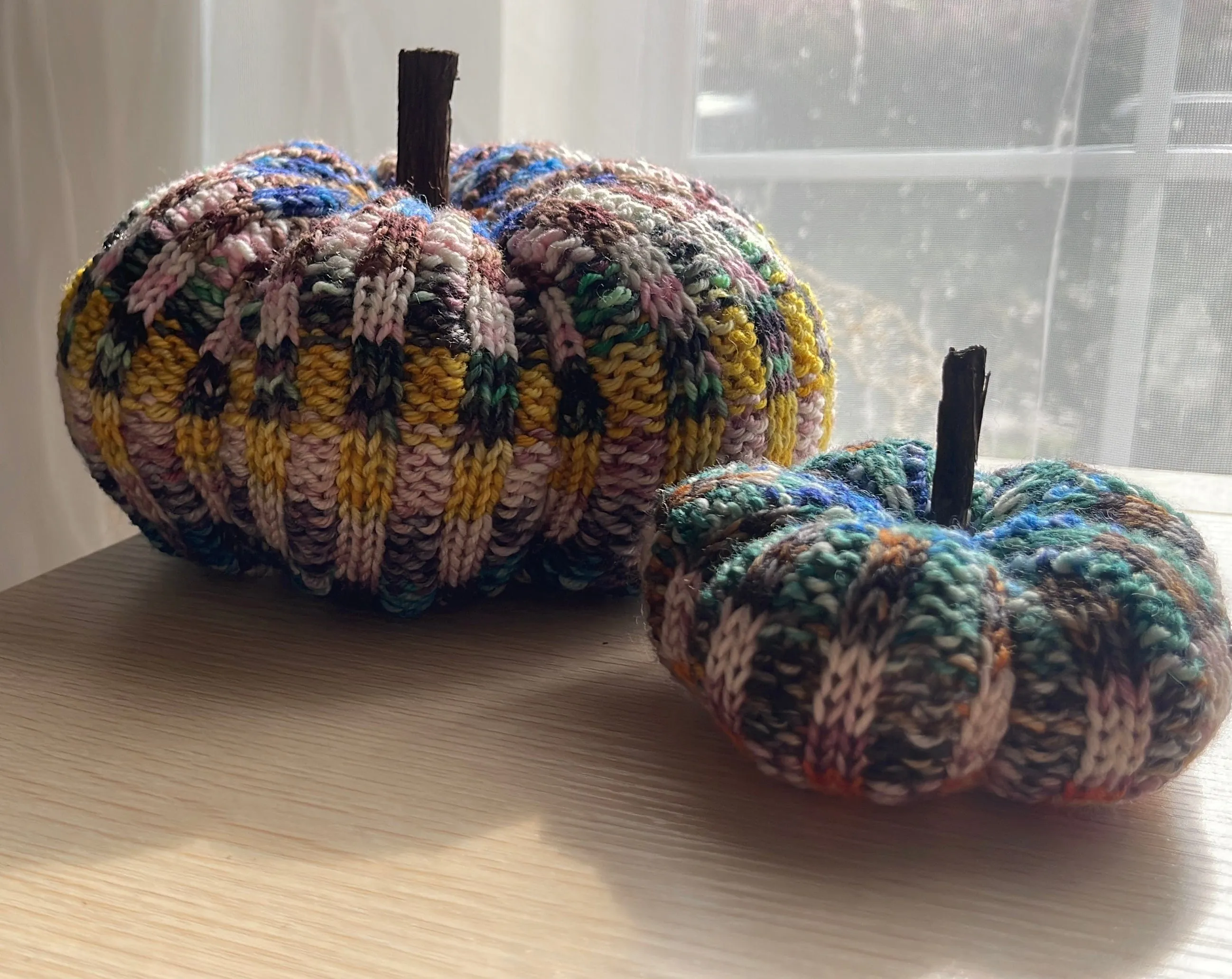 Checkerboard Knit Pumpkin Pattern