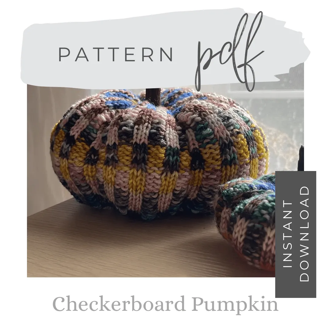 Checkerboard Knit Pumpkin Pattern