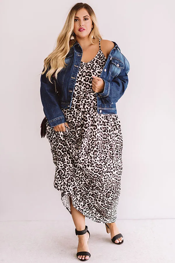 Chic City Style Leopard Maxi In Ivory  Curves