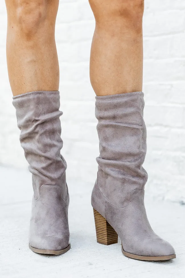 Christie Taupe Slouchy Suede Boots FINAL SALE