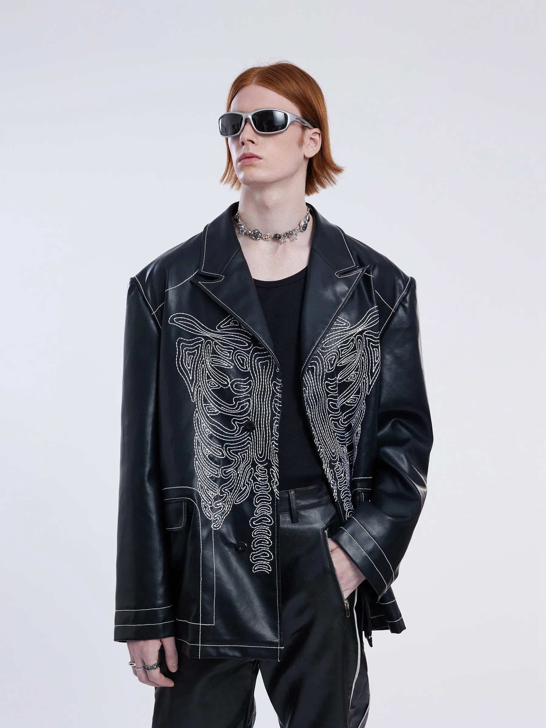 City Of Love Classic Black Skull Jacket