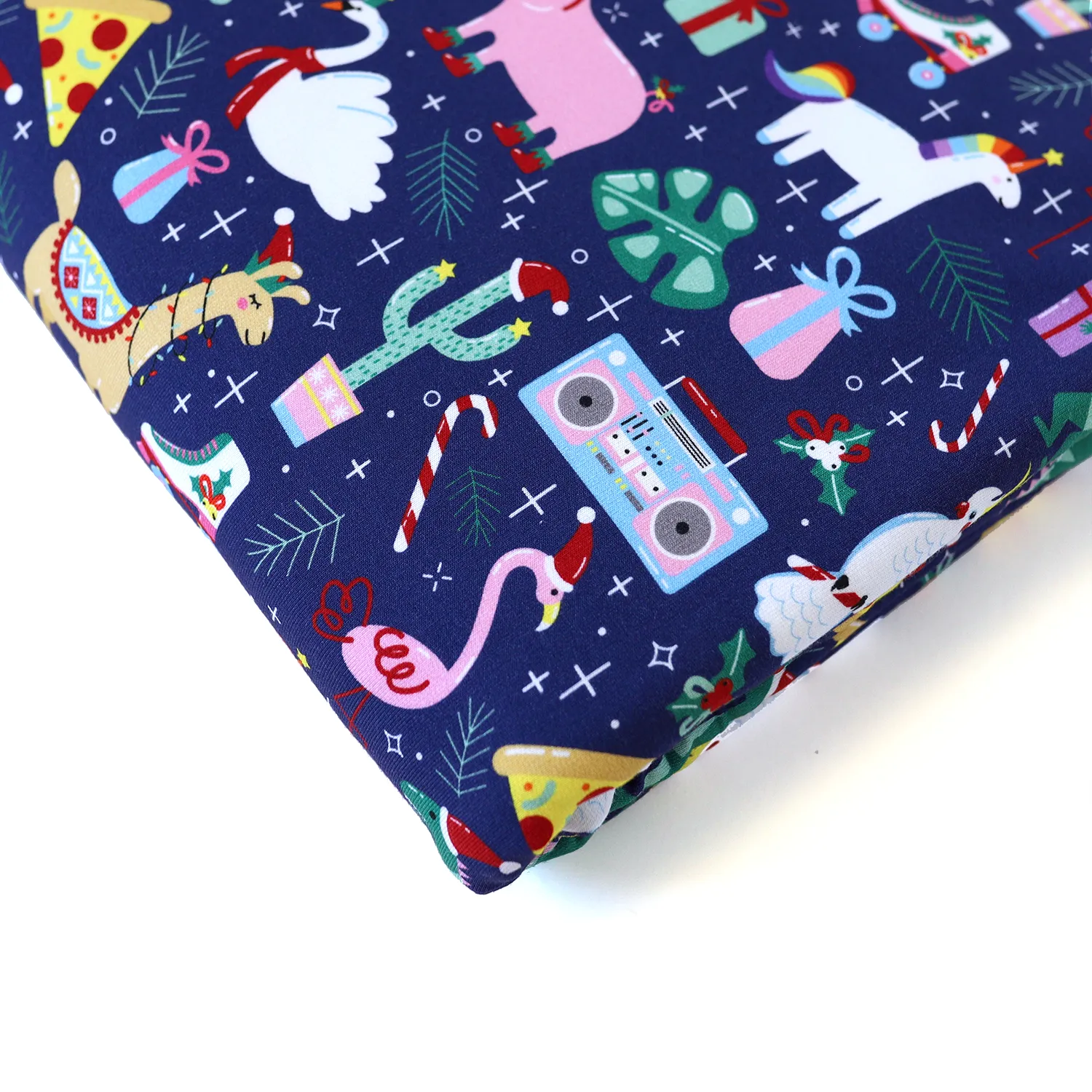 Cotton Poplin Print |  Holiday Pizza Party