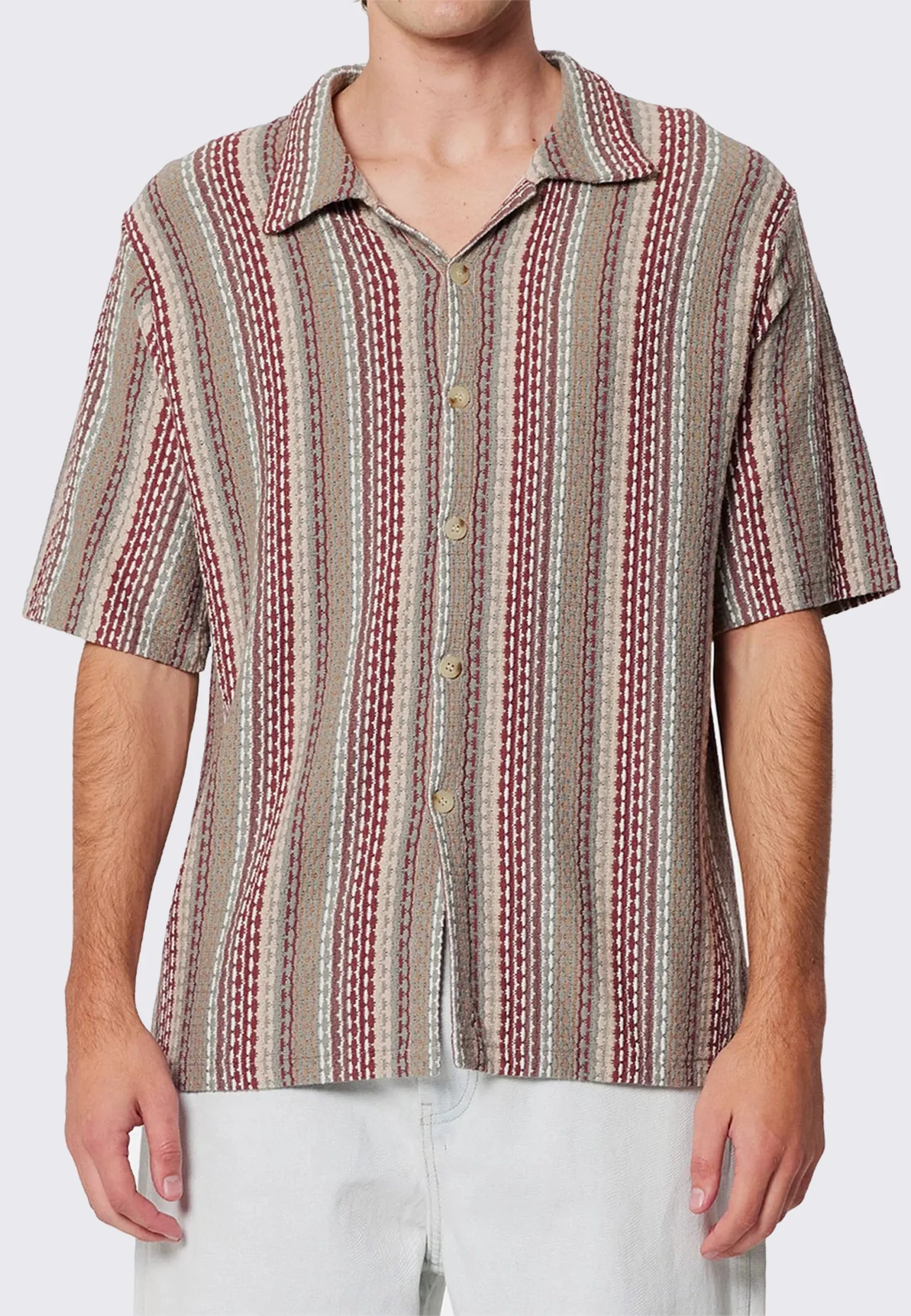 Crochet Summer Shirt - Multi Stripe