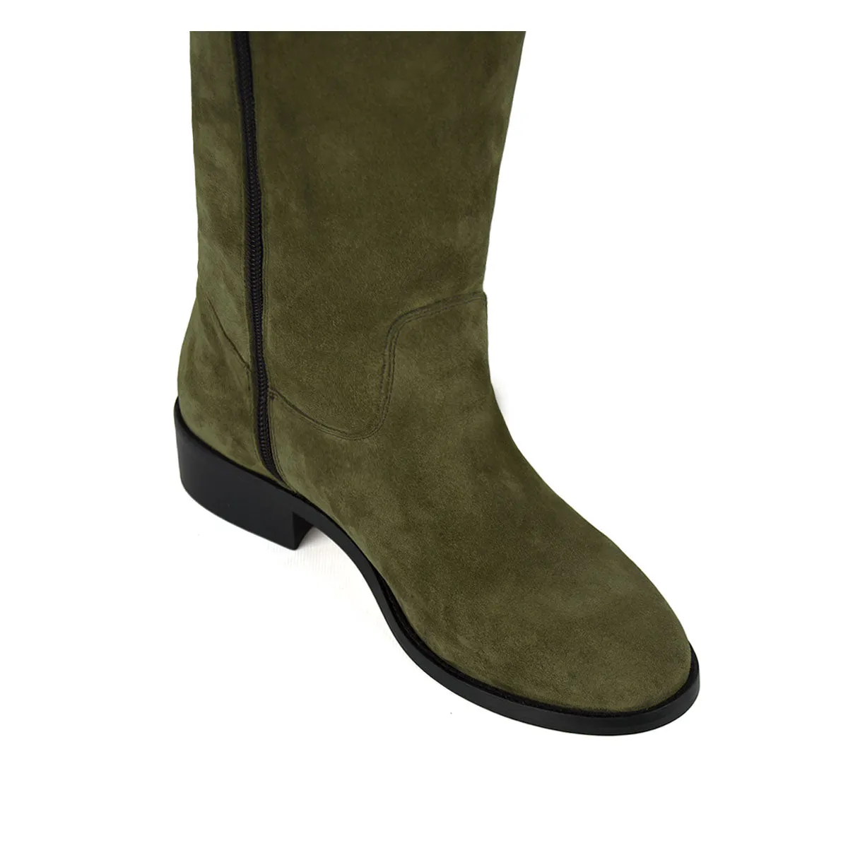 Dalia suede, olive green