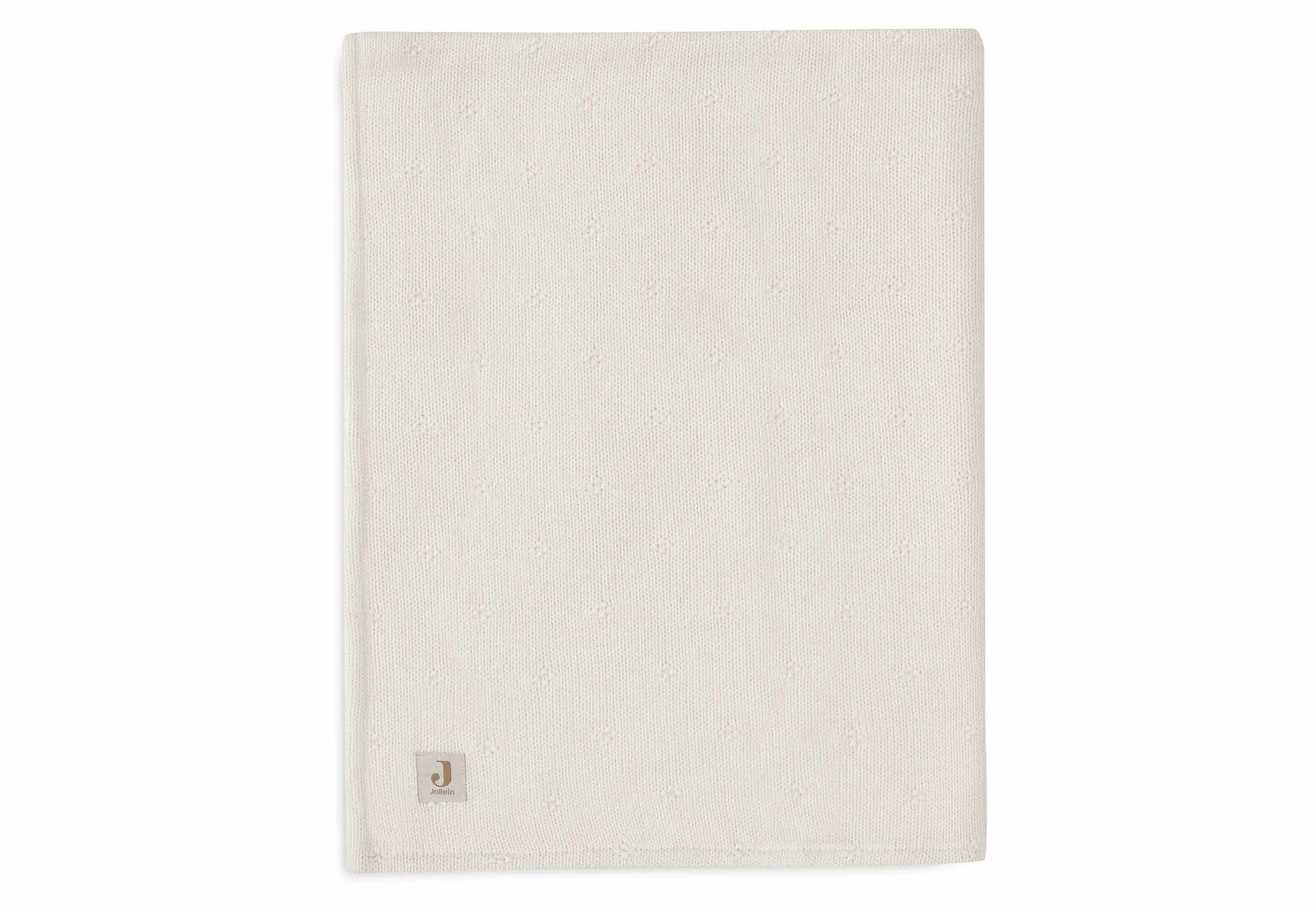 Deken Ledikant 100x150cm Cosy Knit - Ivory/Velvet