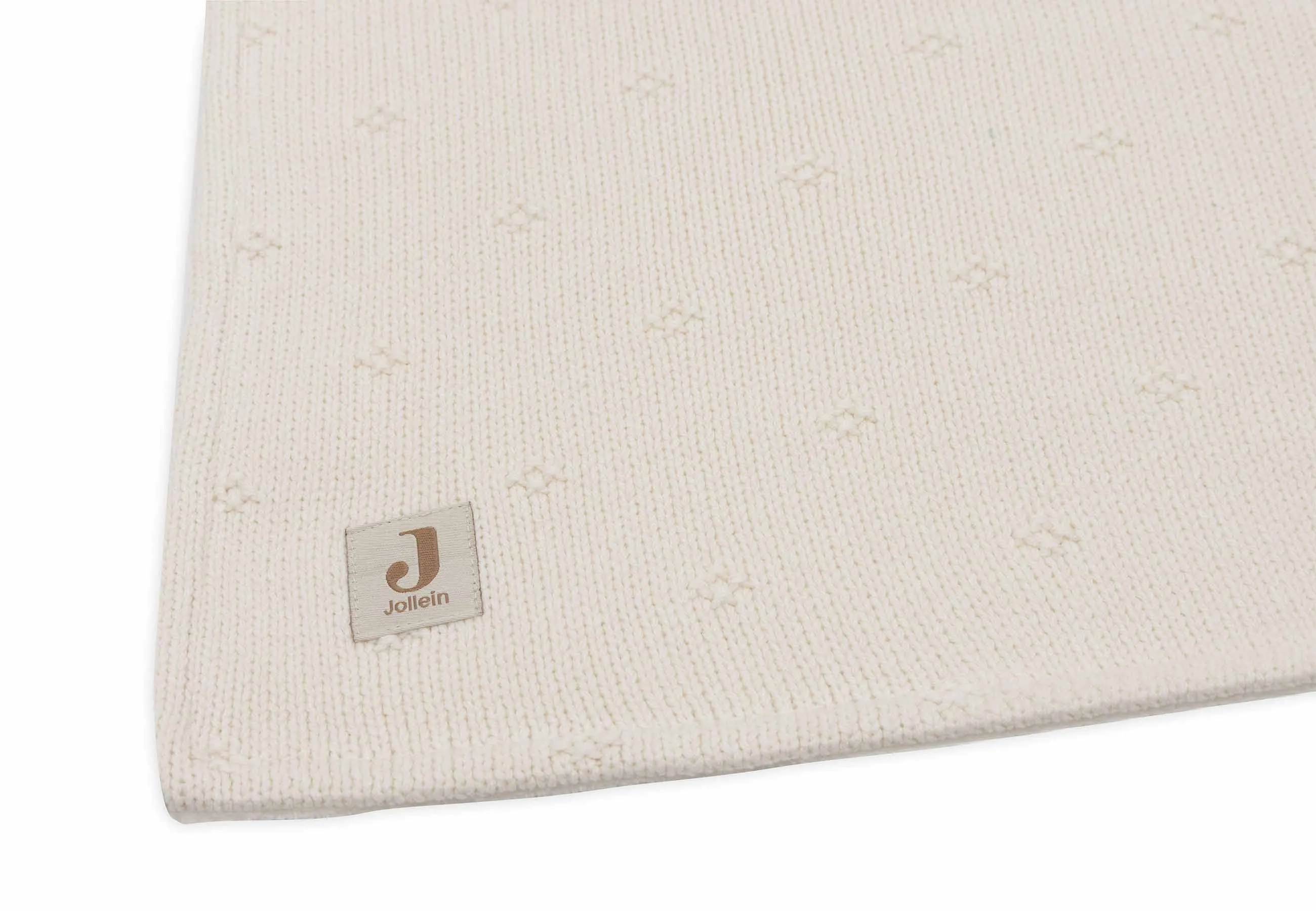 Deken Ledikant 100x150cm Cosy Knit - Ivory/Velvet