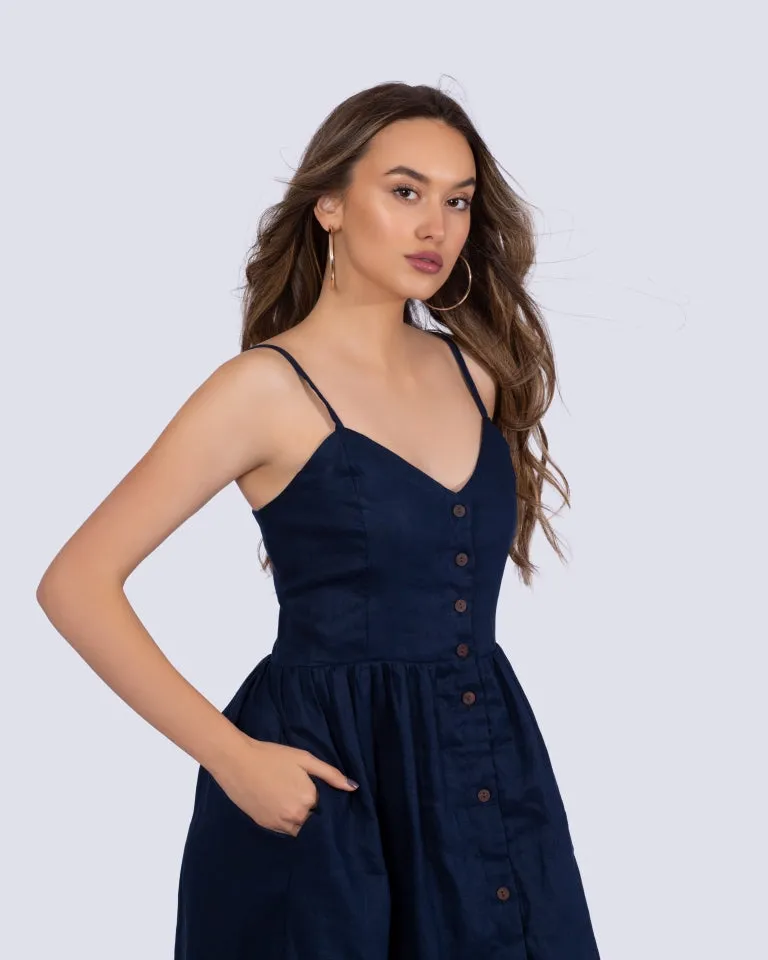 Delphine Romper | Navy