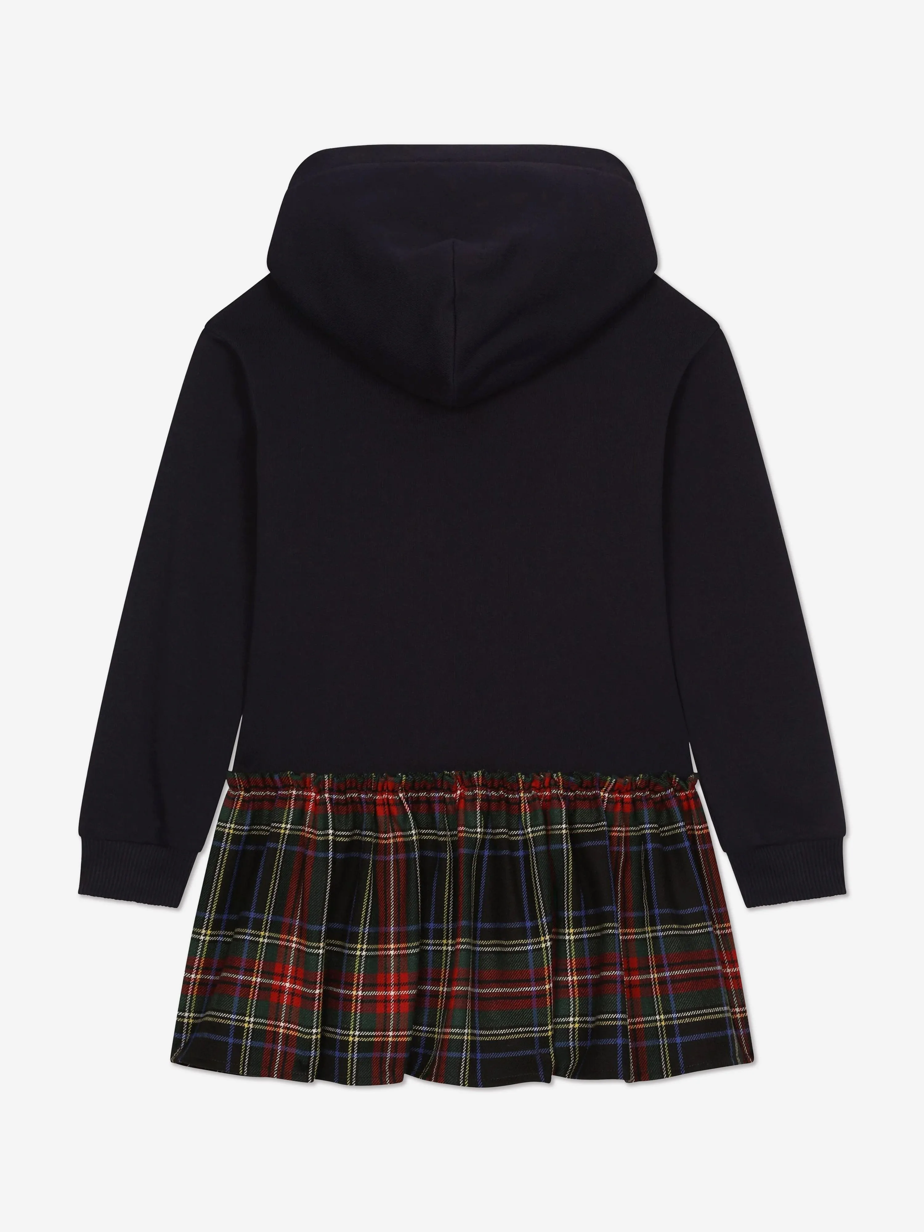 Dolce & Gabbana Girls Tartan Tulip Sweater Dress in Multicolour