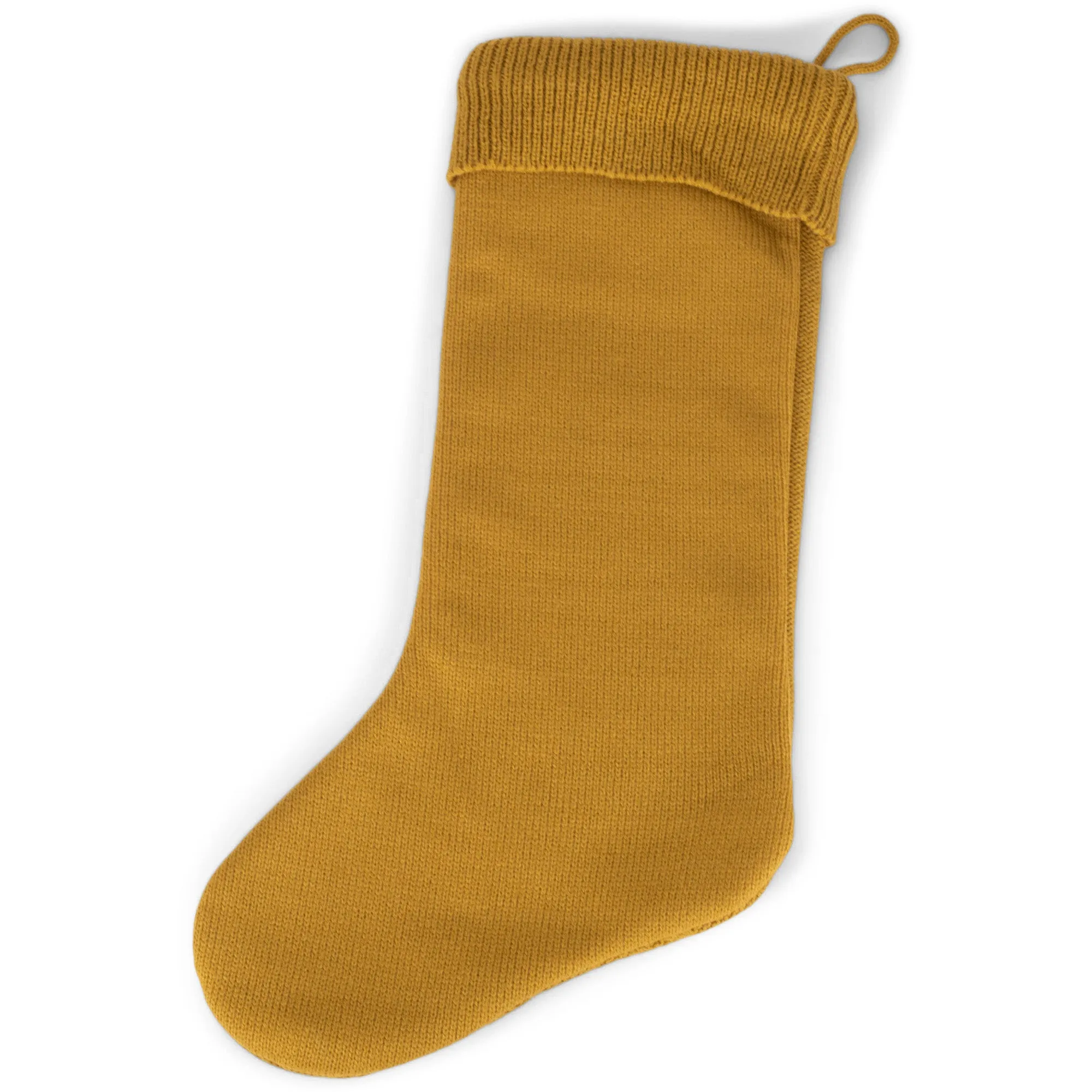 Elanze Designs Gold Tone 18.5 inch Cable Knit Christmas Stocking With Ribbed Cuff