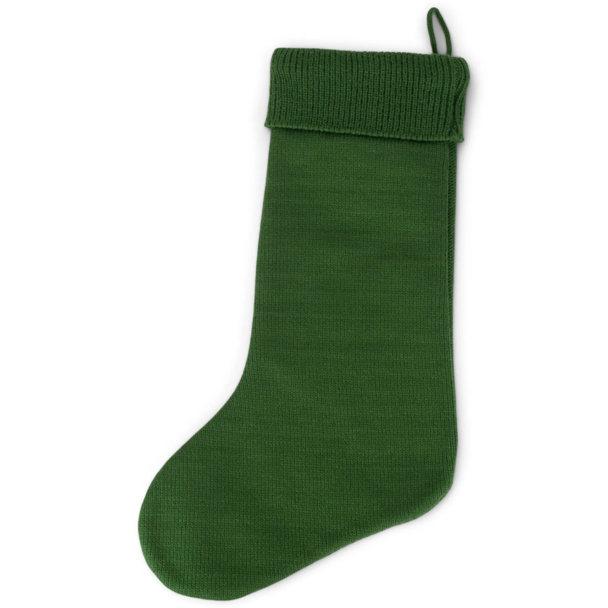 Elanze Designs Olive Green 18.5 inch Cable Knit Christmas Stocking With Ribbed Cuff