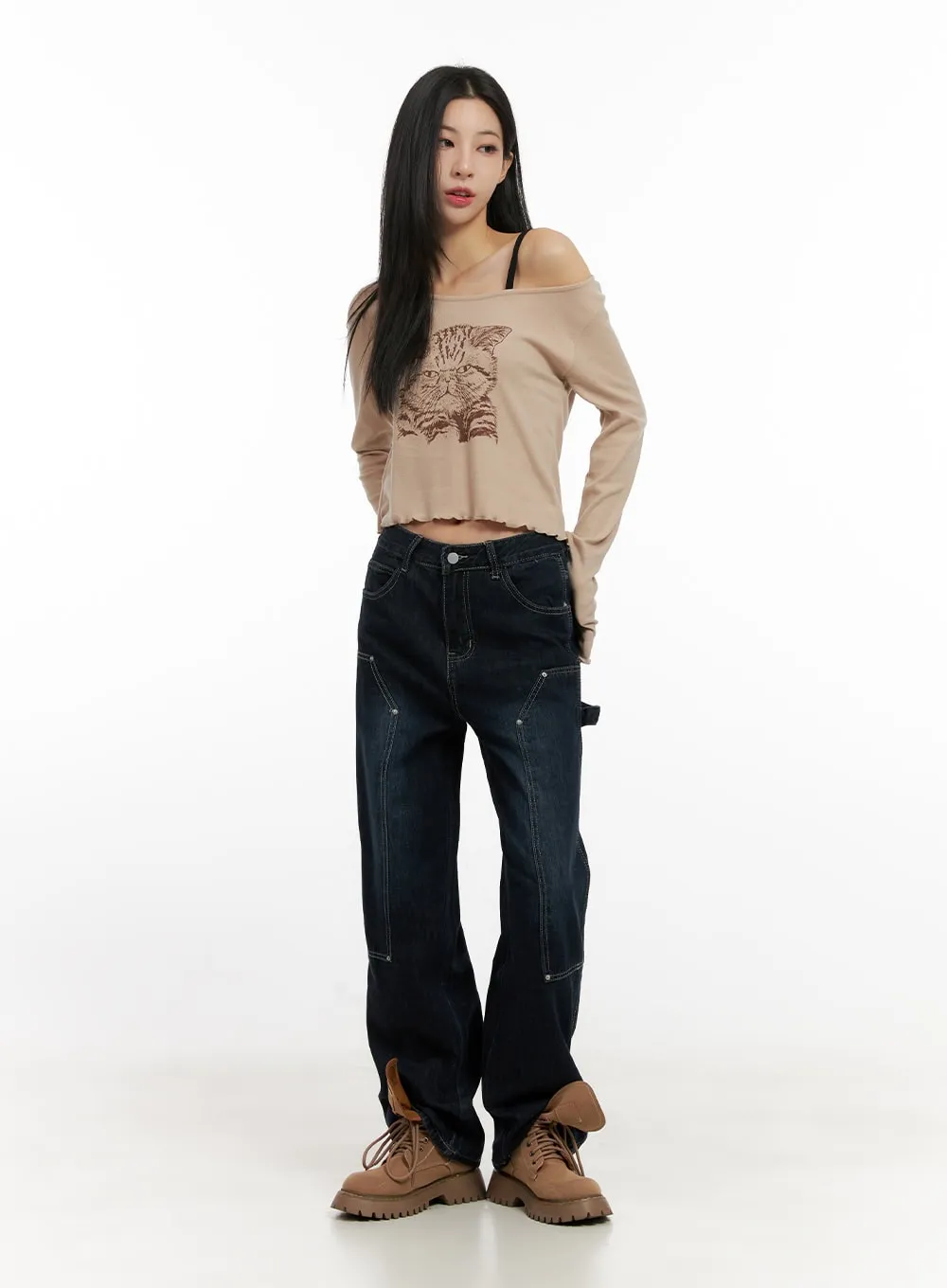 Elina Carpenter Straight Jeans CN416