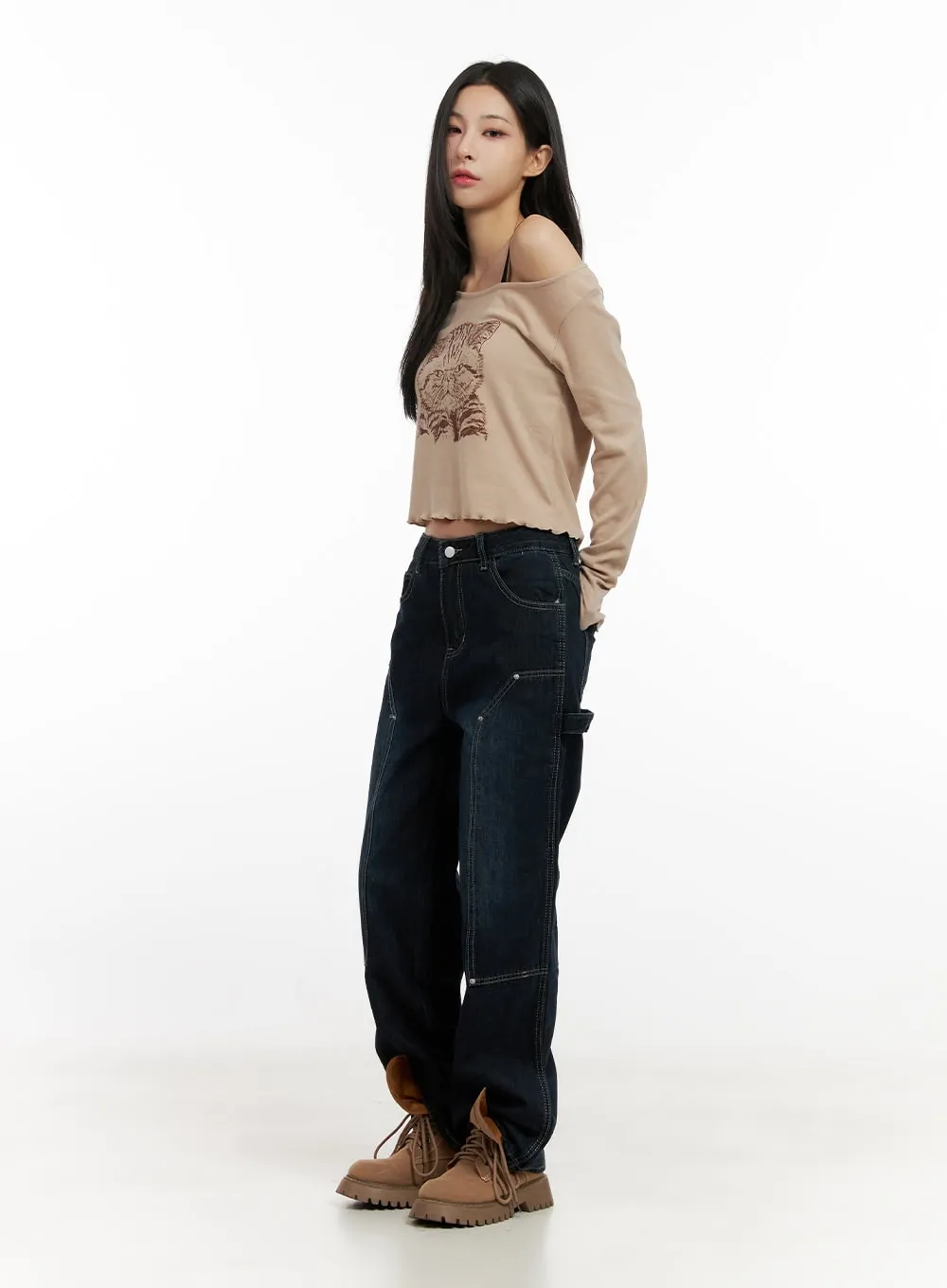 Elina Carpenter Straight Jeans CN416