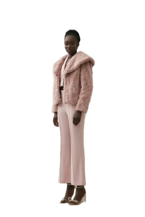 Elliatt Tiahnee Blush Pink Faux Fur Jacket - Luxuriously Soft and Stylish