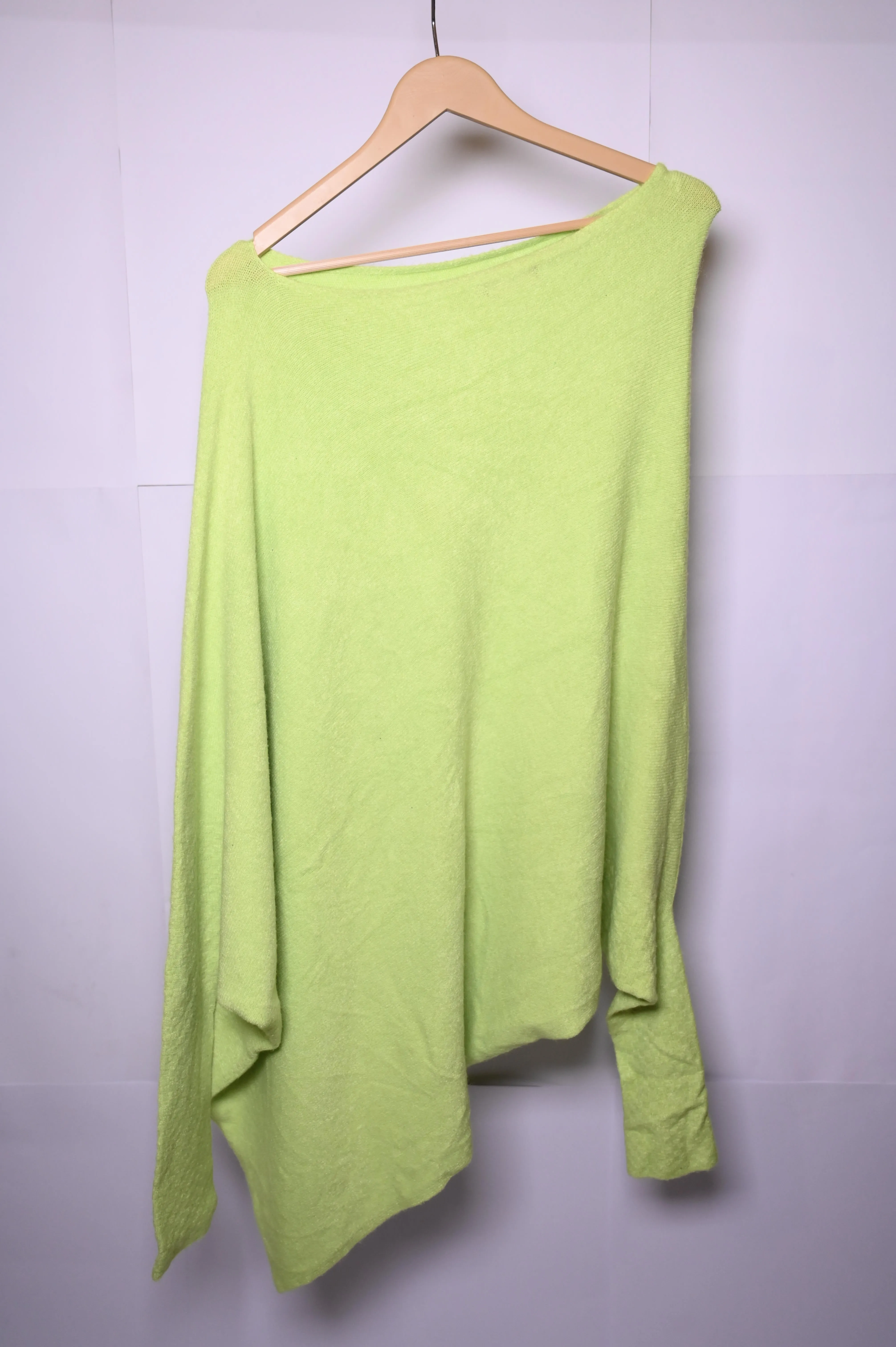 Erika Neon Green Sweater Dress (Large)