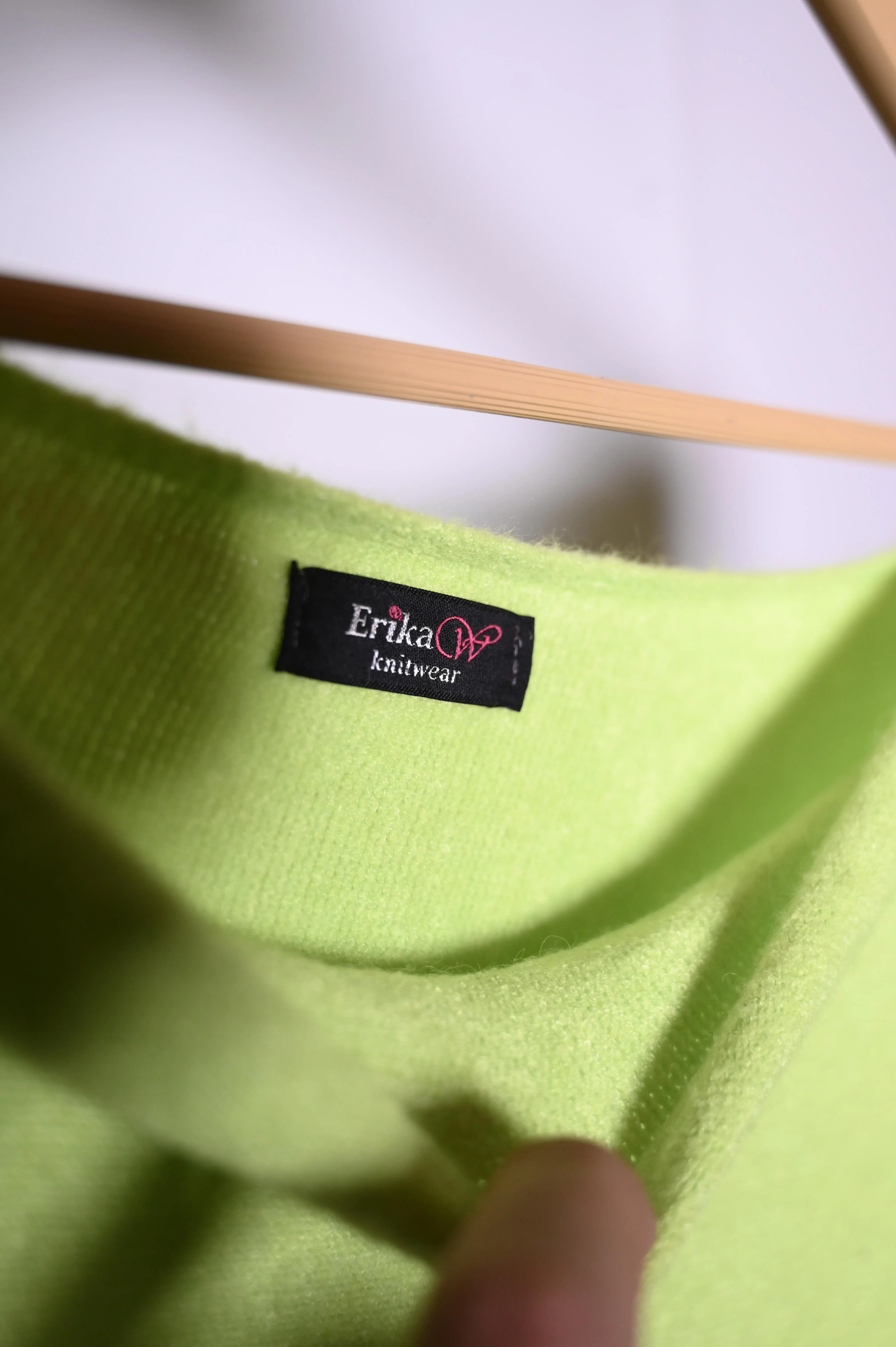 Erika Neon Green Sweater Dress (Large)