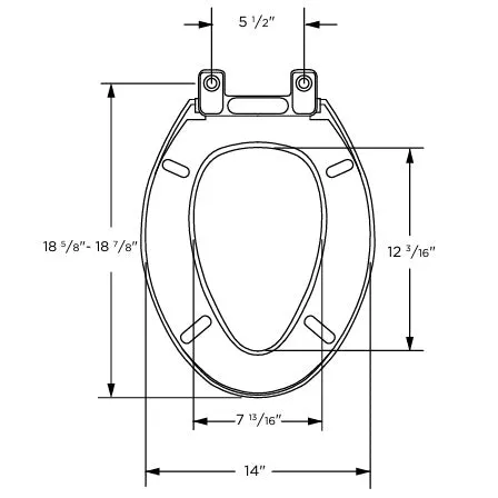 Gerber 99-213 Elongated Slow Close White Toilet Seat