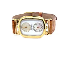 Glenn Bradford 2 Face Watch Brown Crocodile Strap