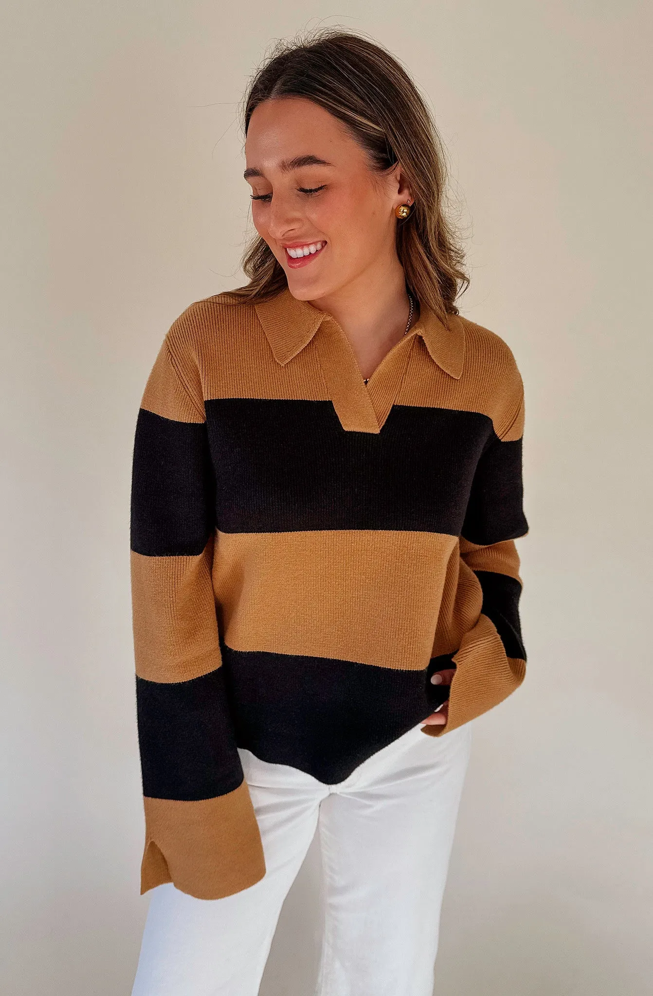 GOLD RUSH STRIPED SWEATER