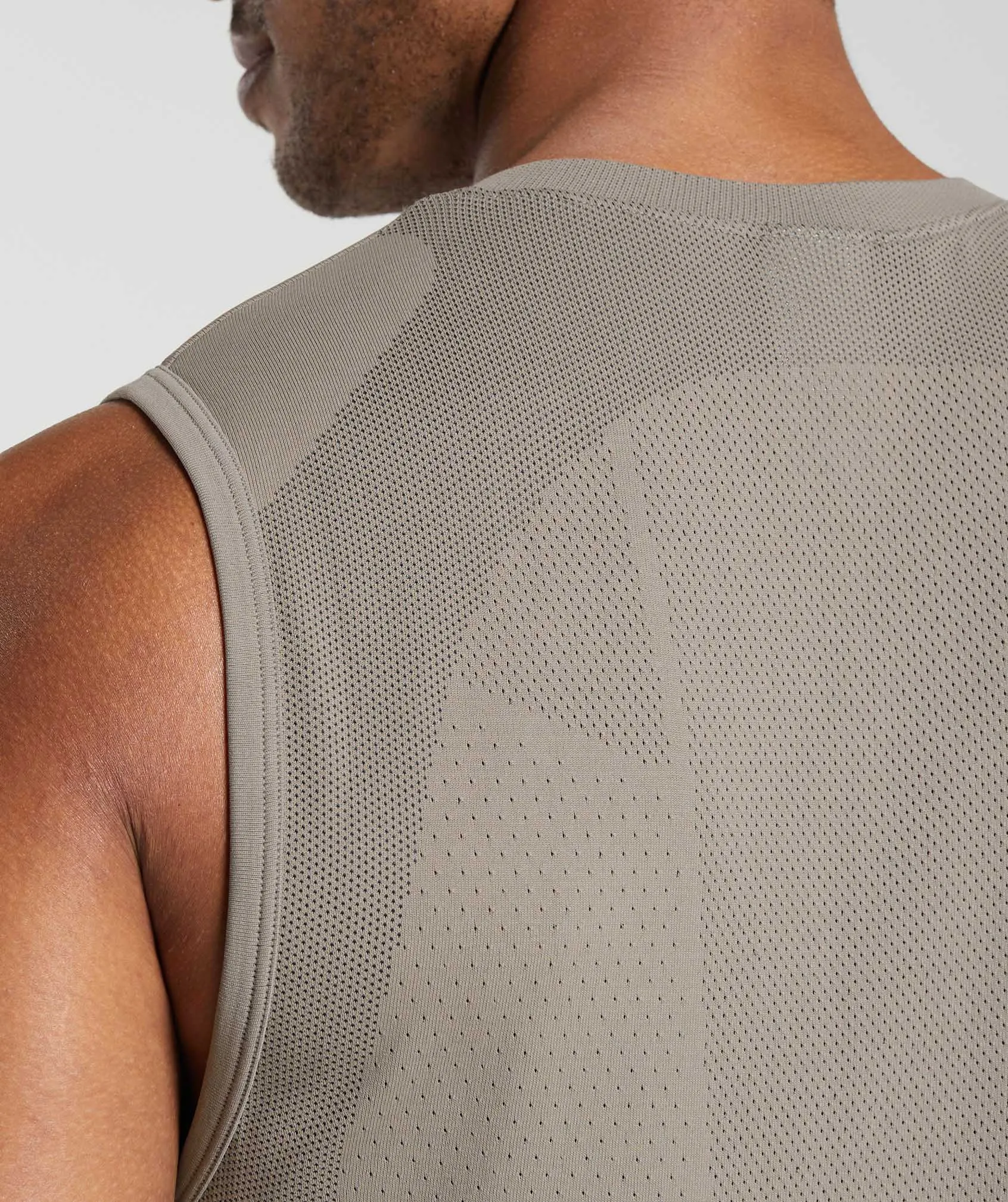 Gymshark Apex Seamless Tank - Linen Brown/Black